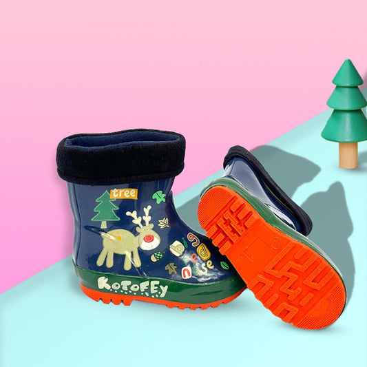 Blue Deer Flexible Rubber Rain Gumboots for Toddlers and Kids - Little Surprise BoxBlue Deer Flexible Rubber Rain Gumboots for Toddlers and Kids