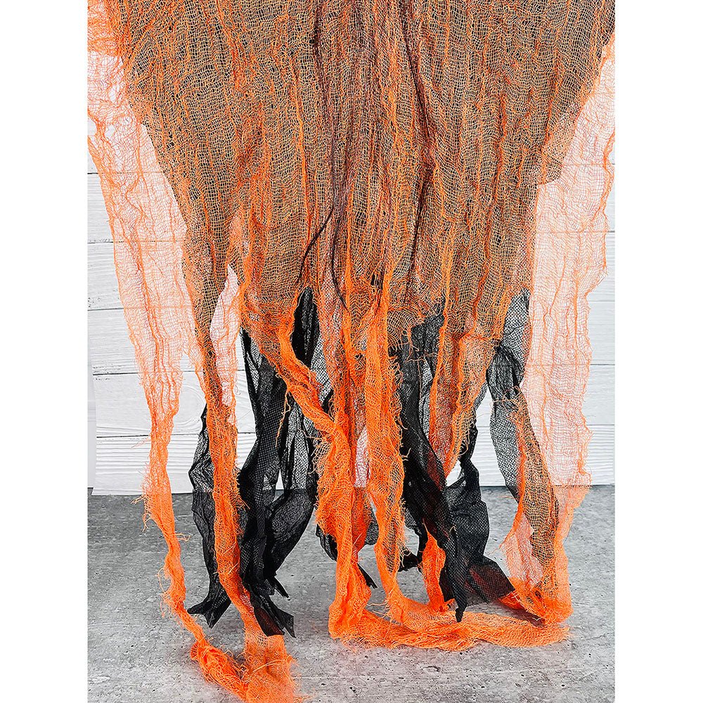 Orange Hanging Long-Haired Ghost Halloween Decor