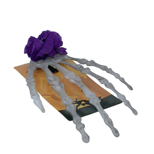 Skeleton Hand Hair Clip – Purple