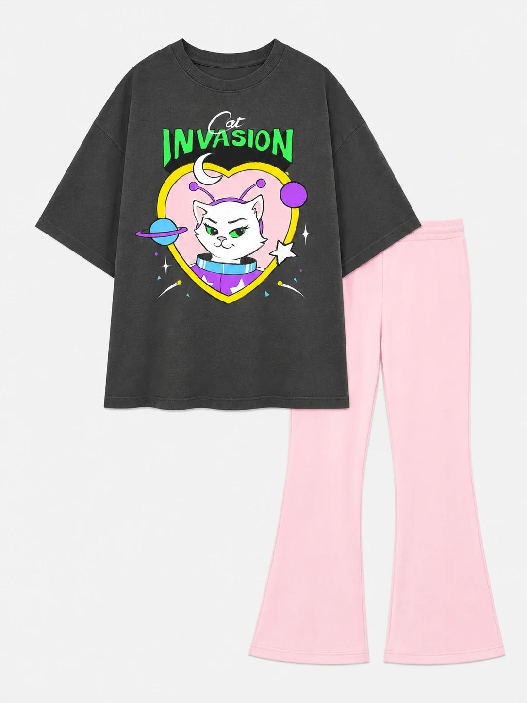 Cat Invasion Bootcutpant Set