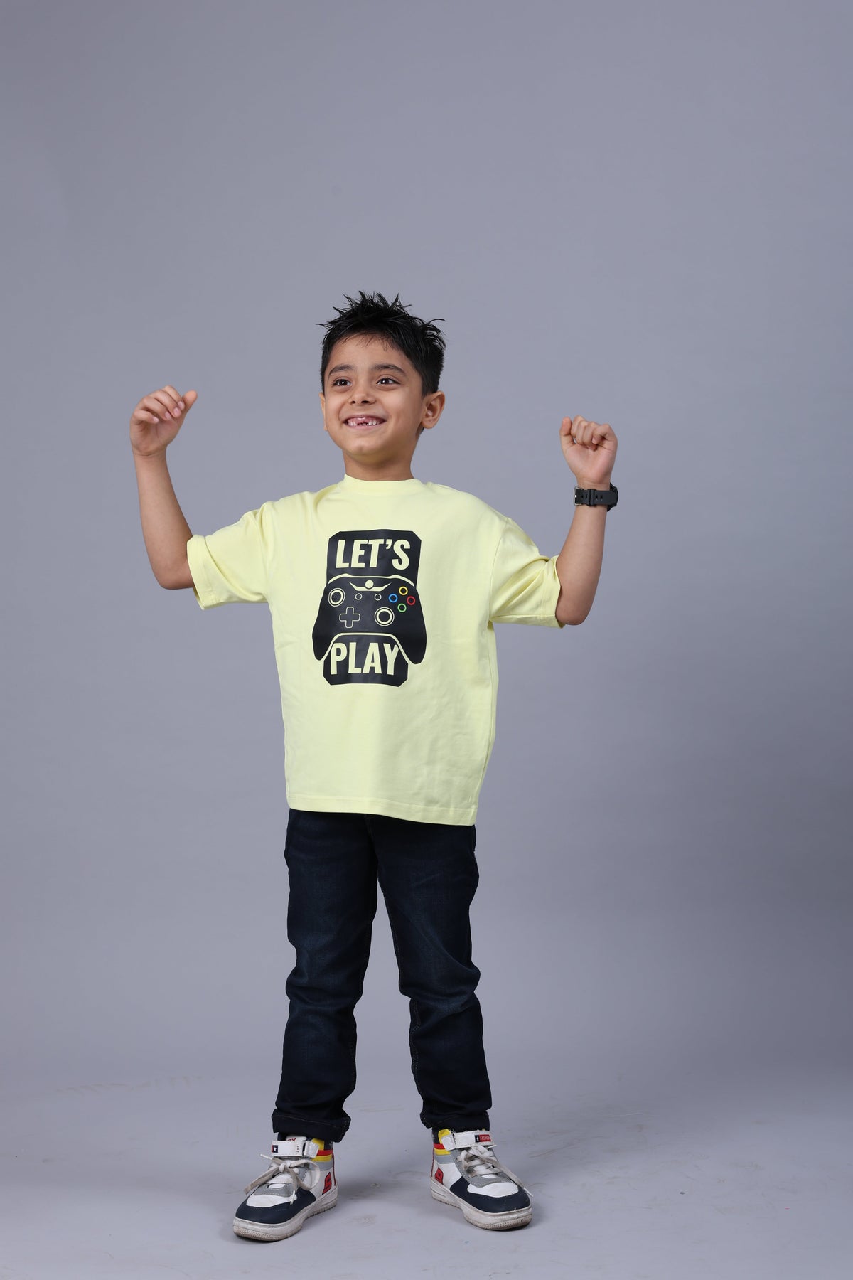 Paxton Bamboo Graphic T-Shirt – Let’s Play Gaming Print Kids T-Shirt