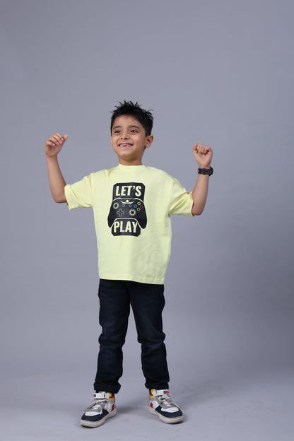 Paxton Bamboo Graphic T-Shirt – Let’s Play Gaming Print Kids T-Shirt