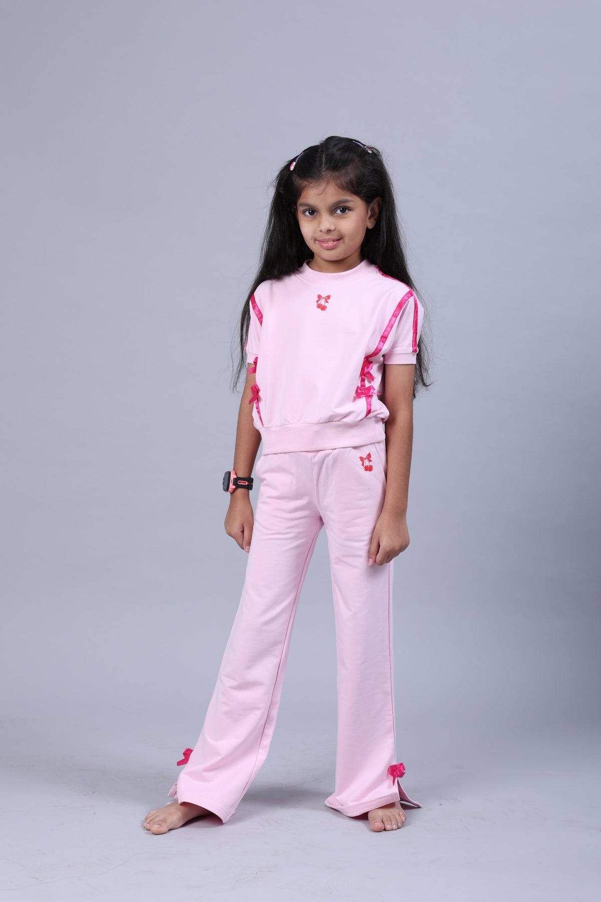 EMMA Bamboo Co-ord Set – Bow Detail Girls Outfit