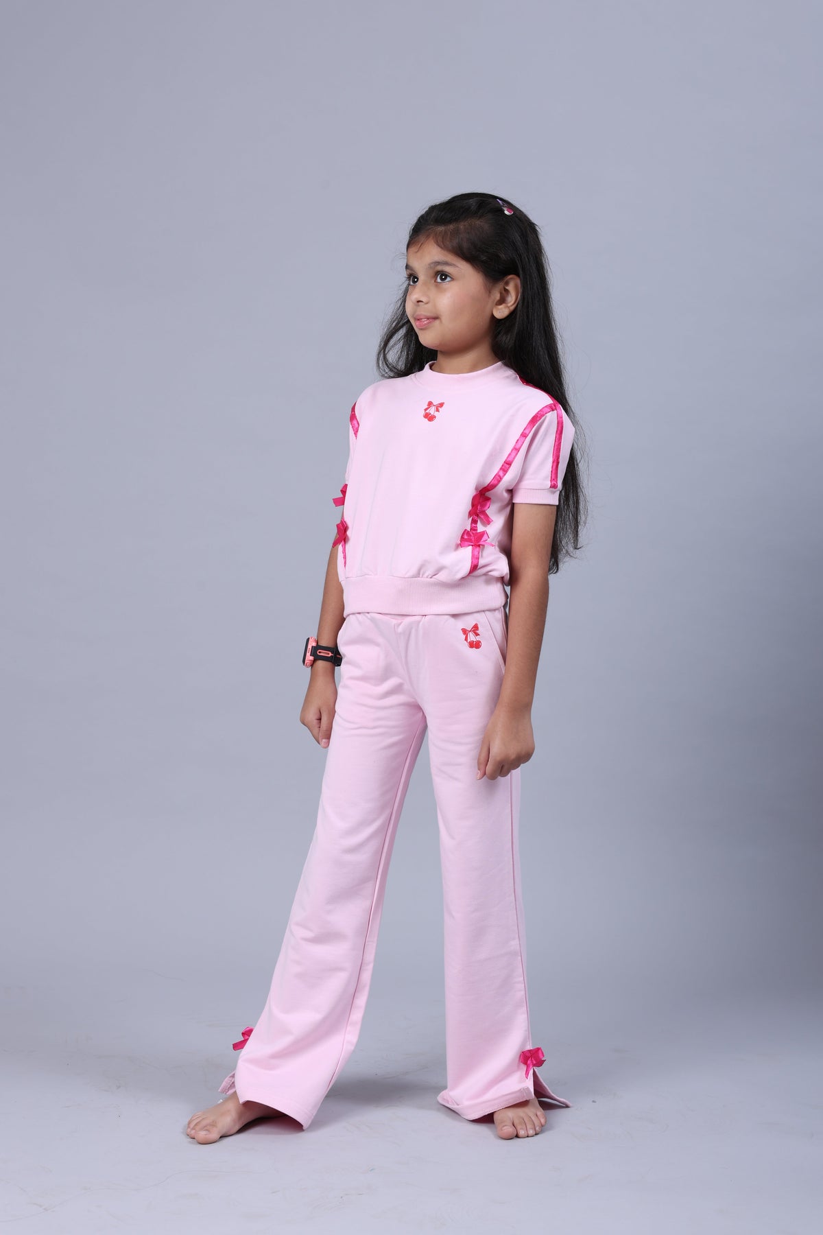 EMMA Bamboo Co-ord Set – Bow Detail Girls Outfit