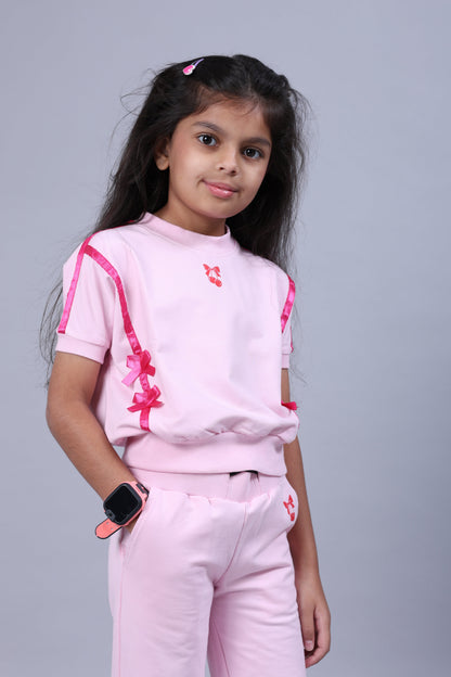 EMMA Bamboo Co-ord Set – Bow Detail Girls Outfit