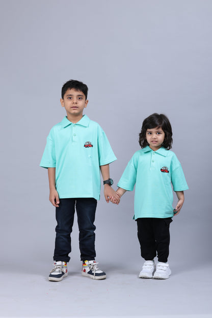 JORDON Bamboo Polo T-Shirt – Race Car Detail Boys Polo Tee
