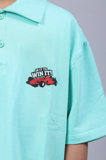 JORDON Bamboo Polo T-Shirt – Race Car Detail Boys Polo Tee