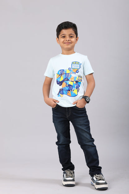 WILLOW Bamboo Graphic T-Shirt – Snakes & Ladders Print Kids T-Shirt