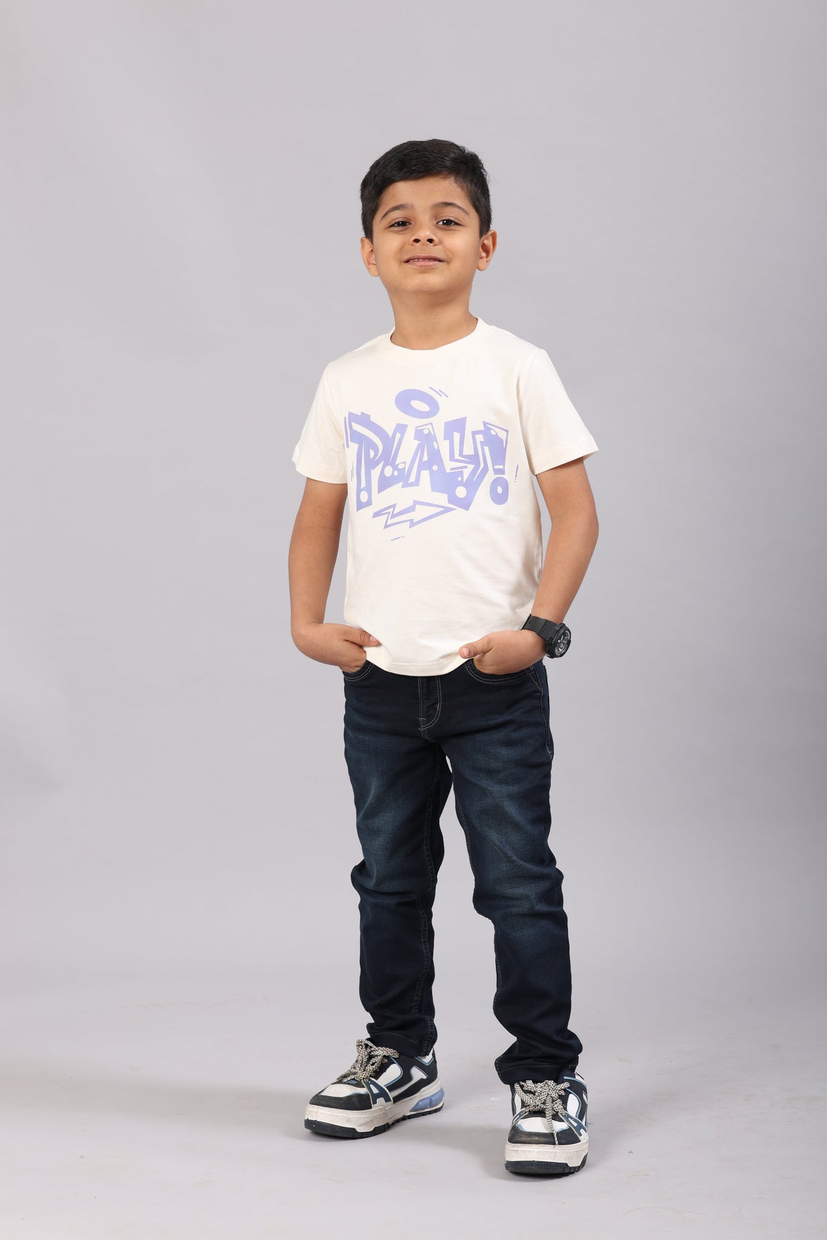 KODA Bamboo Graphic T-Shirt – Lightning Play Print Kids T-Shirt