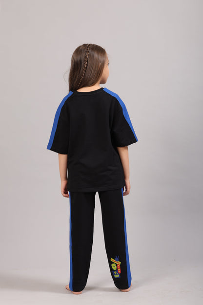 KAI Bamboo Co-ord Set – Oversized Kids Outfit - Black