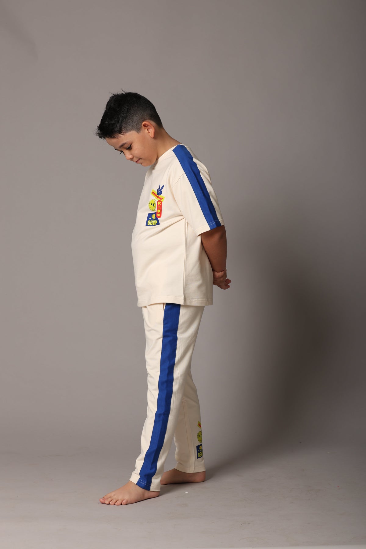 KAI Bamboo Co-ord Set – Oversized Kids Outfit - Off White