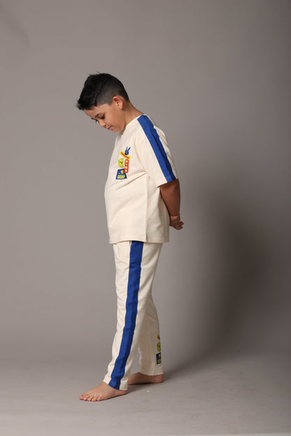 KAI Bamboo Co-ord Set – Oversized Kids Outfit - Off White