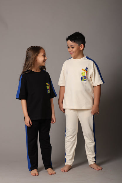KAI Bamboo Co-ord Set – Oversized Kids Outfit - Off White