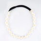 Choko White Floral Beaded Hair Band - Pearl Blossom - White with Cream and White Pearls