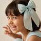 Choko Organza Bow Hairclip with Crystal Stone Embellishments - Blue, White, Yellow