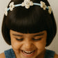 Choko Floral Beaded Hairband with Garden-Inspired Beads and Soft Hue for Girls - Light Blue