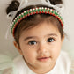 Choko Girls Beaded Headband with Tricolour Beads & Pearl Accents -Multicolour | Festive Kids Accessory