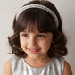 Choko Festive Braided Metallic Christmas Hairband & Sparkle for Girls - Silver kids hair accessory