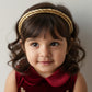 Choko Festive Braided Metallic Christmas Hairband & Sparkle for Girls - Gold kids hair accessory