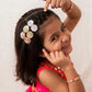 Choko Set of 6 Alligator Sequin Hairclips - Sparkling Circles - Gold, Silver