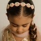 Choko Beaded Floral Pearl Hairband with Pearly Flowers and Elegant Touch for Girls - Light Pink