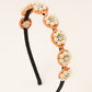 Choko Beaded Floral Pearl Hairband Hair Accessory with Pearls and Flowers for Girls - Pink