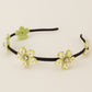 Choko Beaded Floral Hairband Hair Accessory with Pearly Details & Spring Charm for Girls - Green