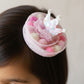Choko Pastel Crown Pom-Pom Birthday Hairclip for Baby Girls with Glitter & Tulle - Multicolor