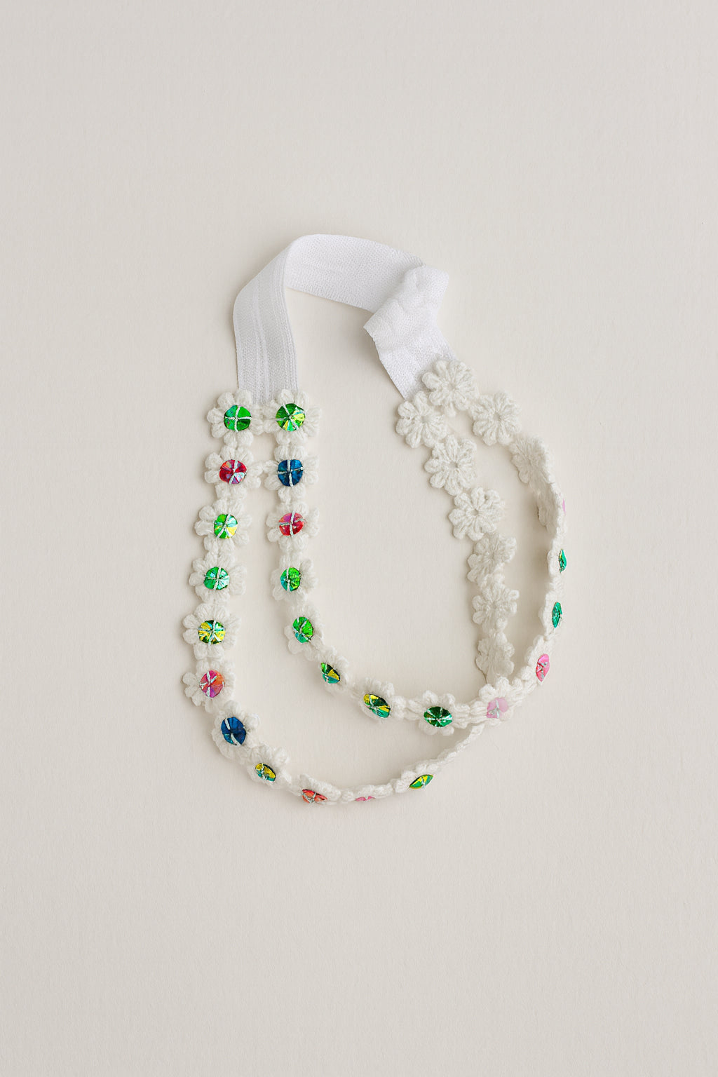 Choko Pearl Flower Detailing Headband - White