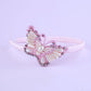 Choko Pink Butterfly-Shaped Hairband with Pearls - Choko Kids' Accessory