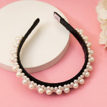 Choko Pearl Embellished Hairband for Girls | Elegant Party & Occasion Headband