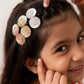 Choko Set of 6 Alligator Sequin Hairclips - Sparkling Circles - Gold, Silver