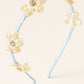 Choko Floral Beaded Hairband with Garden-Inspired Beads and Soft Hue for Girls - Light Blue