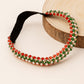 Choko Girls Beaded Headband with Tricolour Beads & Pearl Accents -Multicolour | Festive Kids Accessory