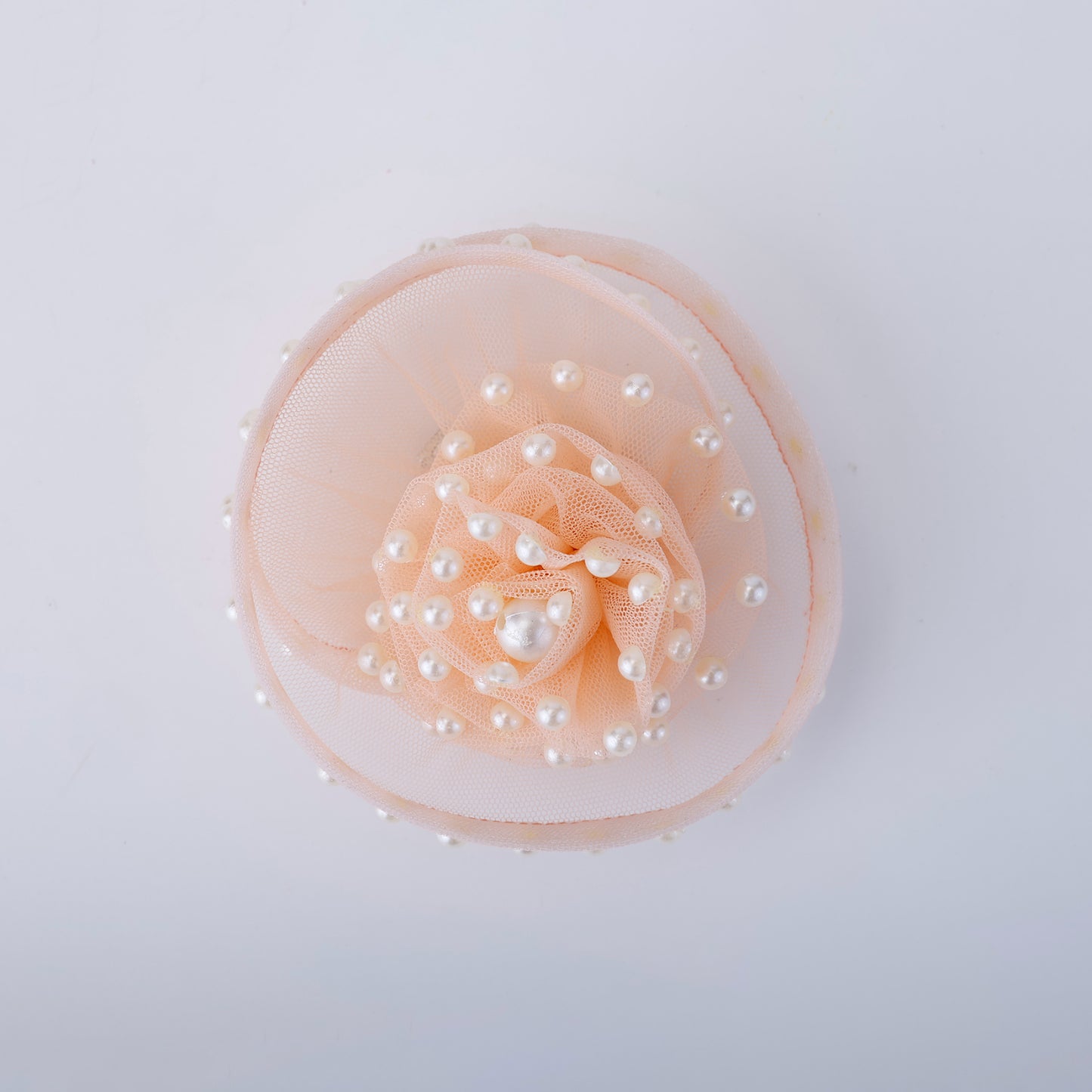 Choko Golden Glow Birthday Hairclip Regal with Pearls & Lace Accents for Baby Girls - Gold