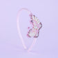 Choko Pink Butterfly-Shaped Hairband with Pearls - Choko Kids' Accessory