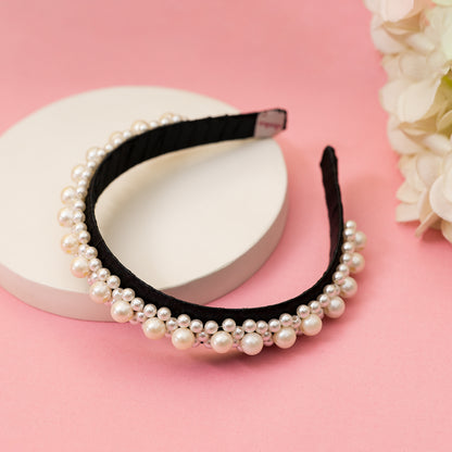 Choko Pearl Embellished Hairband for Girls | Elegant Party & Occasion Headband