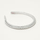 Choko Festive Braided Metallic Christmas Hairband & Sparkle for Girls - Silver kids hair accessory
