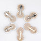Choko Set of 6 Alligator Sequin Hairclips - Sparkling Circles - Gold, Silver