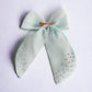 Choko Organza Bow Hairclip with Crystal Stone Embellishments - Blue, White, Yellow