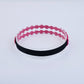 Choko Floral Sequin Crochet Hairband Handcrafted with Delicate Flower Accents for Girls - Berry Pink