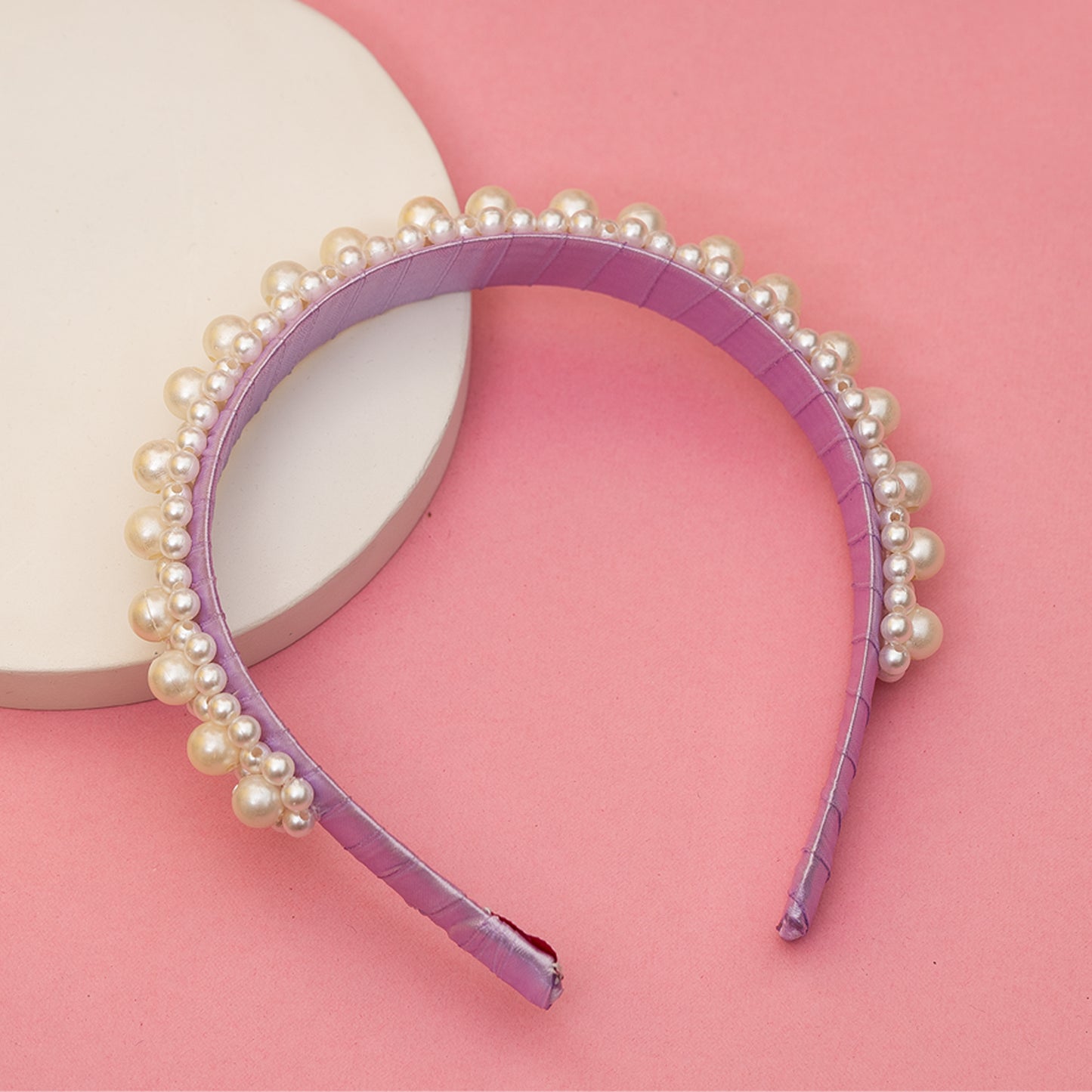Choko Queen’s Glory Statement Pearl Hair Band - Purple
