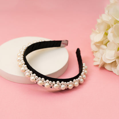 Choko Pearl Embellished Hairband for Girls | Elegant Party & Occasion Headband