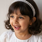 Choko Festive Braided Metallic Christmas Hairband & Sparkle for Girls - Silver kids hair accessory