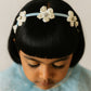 Choko Floral Beaded Hairband with Garden-Inspired Beads and Soft Hue for Girls - Light Blue