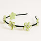 Choko Beaded Floral Hairband Hair Accessory with Pearly Details & Spring Charm for Girls - Green