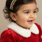 Choko Girls Beaded Headband with Tricolour Beads & Pearl Accents -Multicolour | Festive Kids Accessory