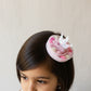 Choko Pastel Crown Pom-Pom Birthday Hairclip for Baby Girls with Glitter & Tulle - Multicolor