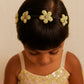 Choko Beaded Floral Hairband Hair Accessory with Pearly Details & Spring Charm for Girls - Green