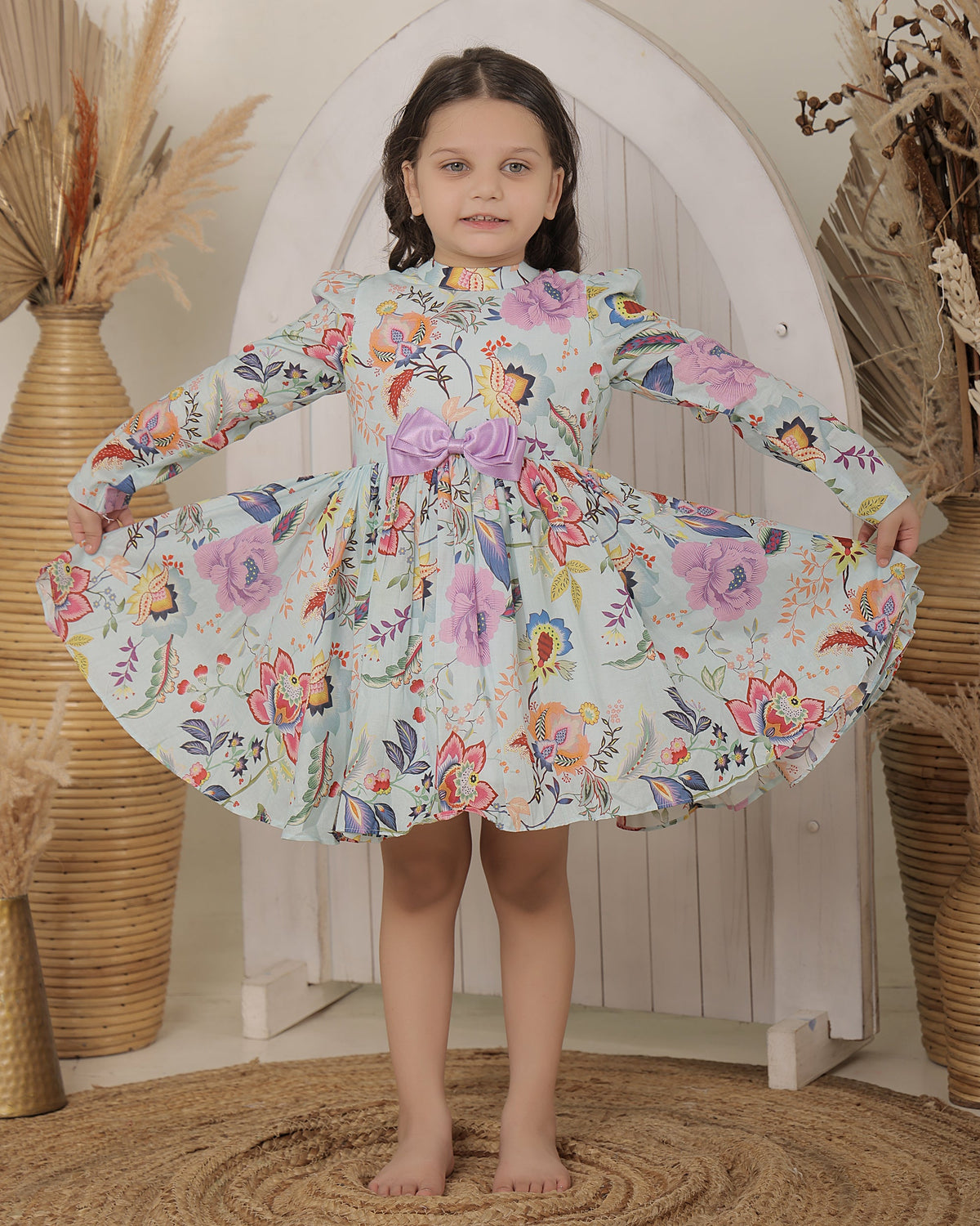 Azure Bloom Dress